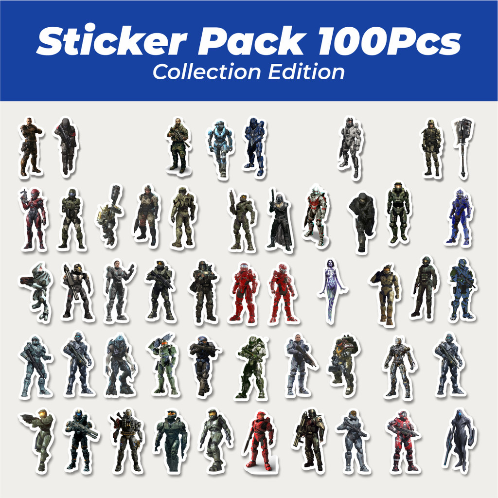

Hot Stiker Game Series Halo Karakter Mix 2 Lucu Anti Air Stikers Berperekat Waterproof Sticker Decal Buat Motor Helm Buku Journal Koper Casing HP Laptop Botol Minum