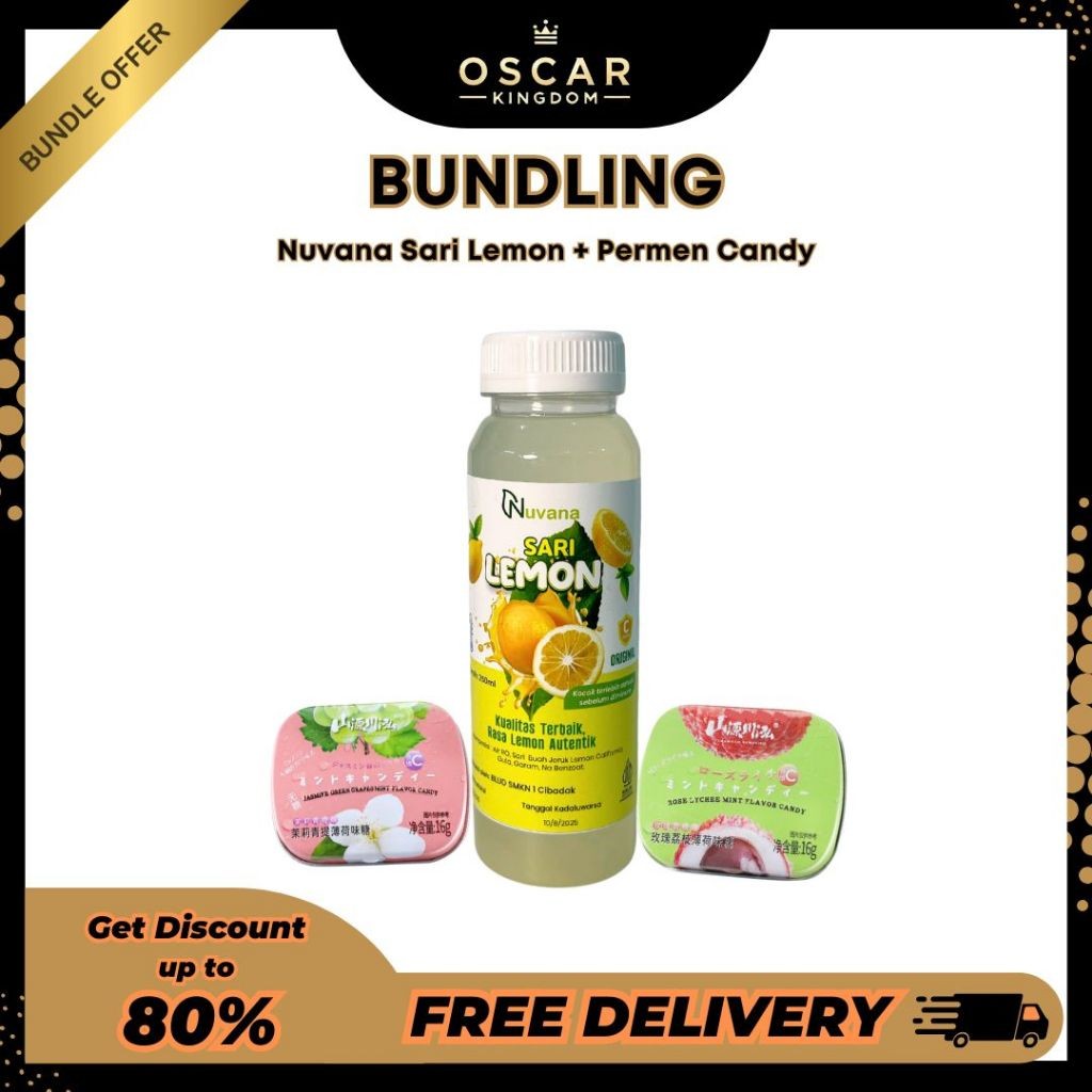 

[BUNDLING] Sari Lemon Nuvana Rasa ORIGINAL + Permen Candy Mint Sea Salt 16gr