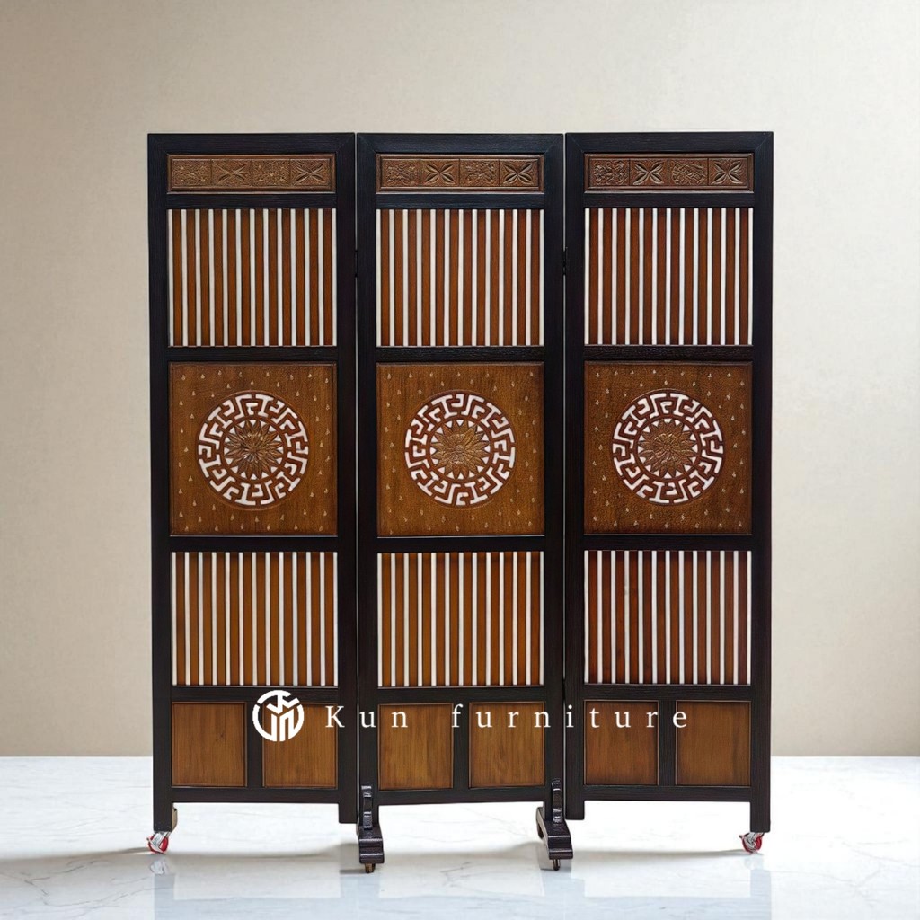 Partisi Penyekat Ruangan Lipat Minimalis Kayu Jati – Sketsel Lipat Praktis