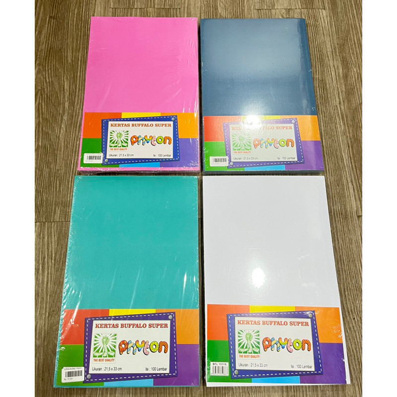 

Kertas Buffalo Kertas Cover Jilid ukuran Folio F4 - 100 Lembar -BON