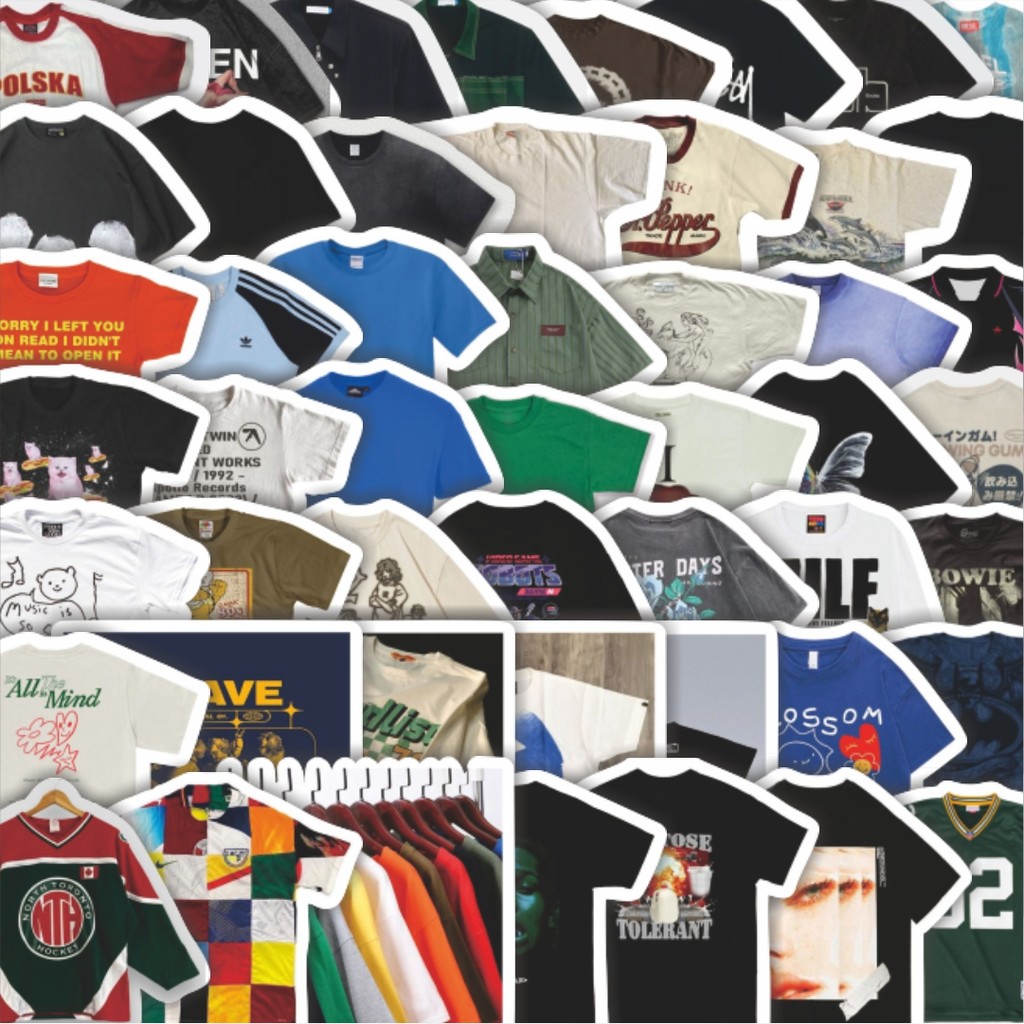 

Stiker Cutting Pack Stiker T-Shirt V2 Isi 100Pcs Series Aesthetic Lucu Keren Untuk Koper Bahan Vynil