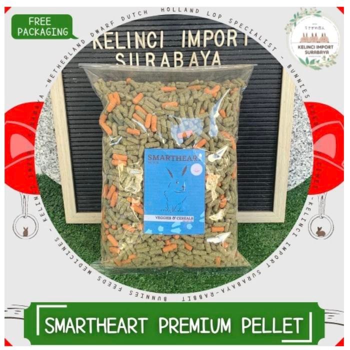 Smartheart Premium Pelet Kelinci Rabbit Food 1kg - REPACK