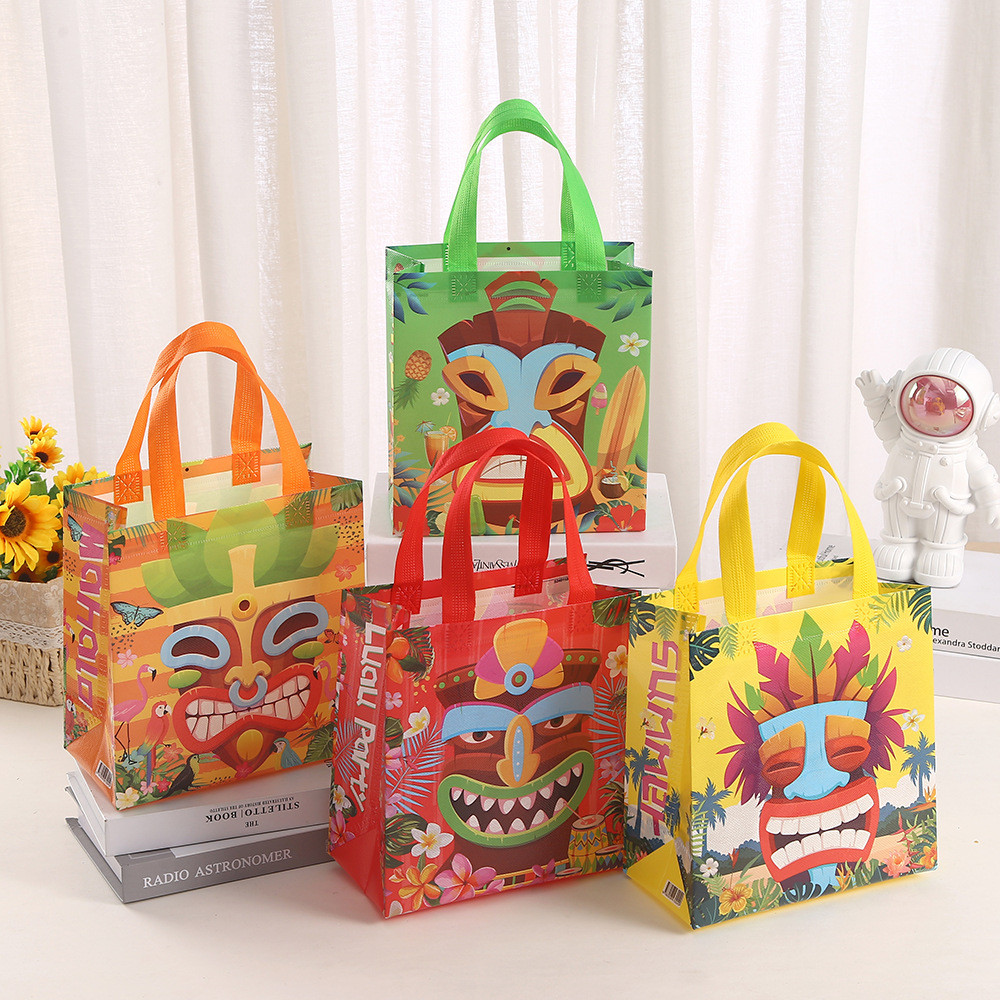 

8pcs Summer Hawaiian Party Gifts Bags Packaging Box Wedding Guest Candy Goodie Gift Bag Birthday Luau Tropical Party Favors
