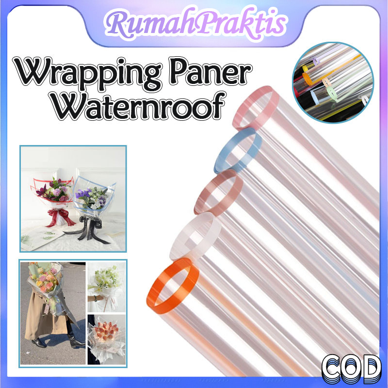 

wrapping paper waterproof /color border line flower cellophane wrap/bungkus buket korea/ wrapping paper waterproof/