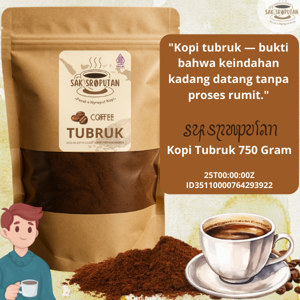 

murah bubuk kopi Tubruk kemasan 750 gram bubuk kopi hitam 750 gram
