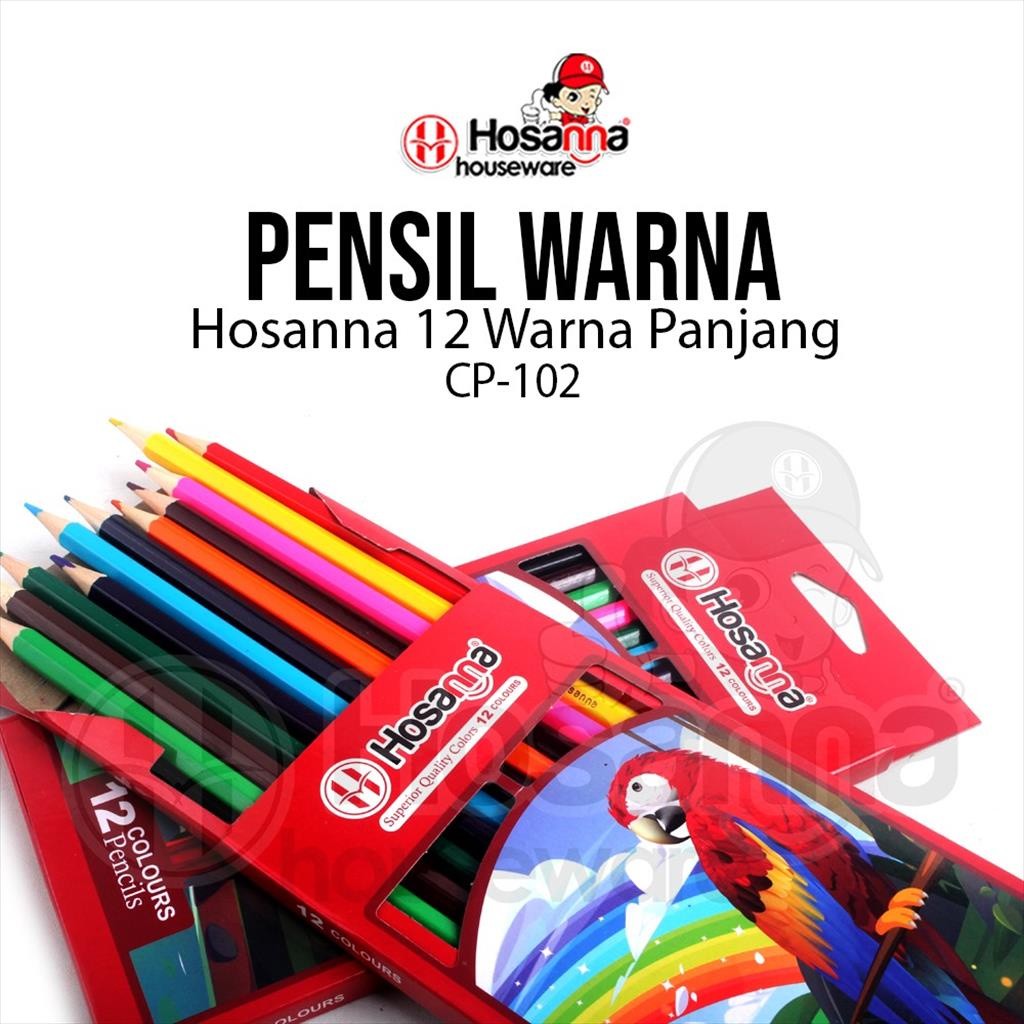 

♚Pensil Warna Hosanna 12 Warna / Color Pencil Paper Box♚