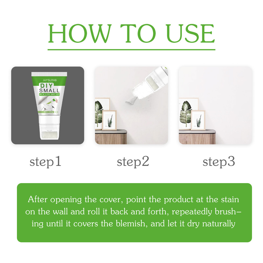 

Cat Perbaikan Dinding Jaysuing Putih Kuas Rol Kecil Menutupi Graffiti Dinding Cetakan Noda Renovasi Perbaikan Retak