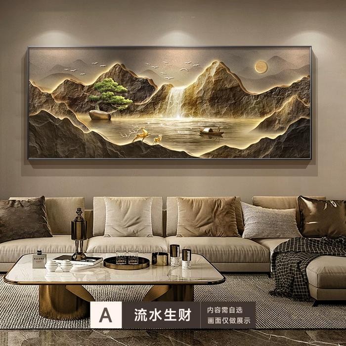 Lukisan Porcelain Painting Diamond Golden Pemandangan Indah Bulan