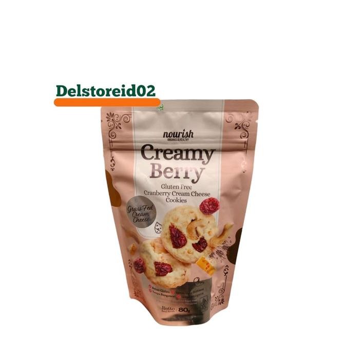

Nourish creamy berry gluten free cranberry cream cheese cookies 80gr