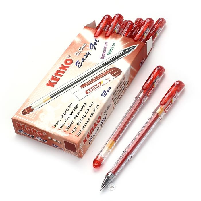 

Pulpen Easy Gel Kenko 0.5 mm Merah [PERLUSIN)