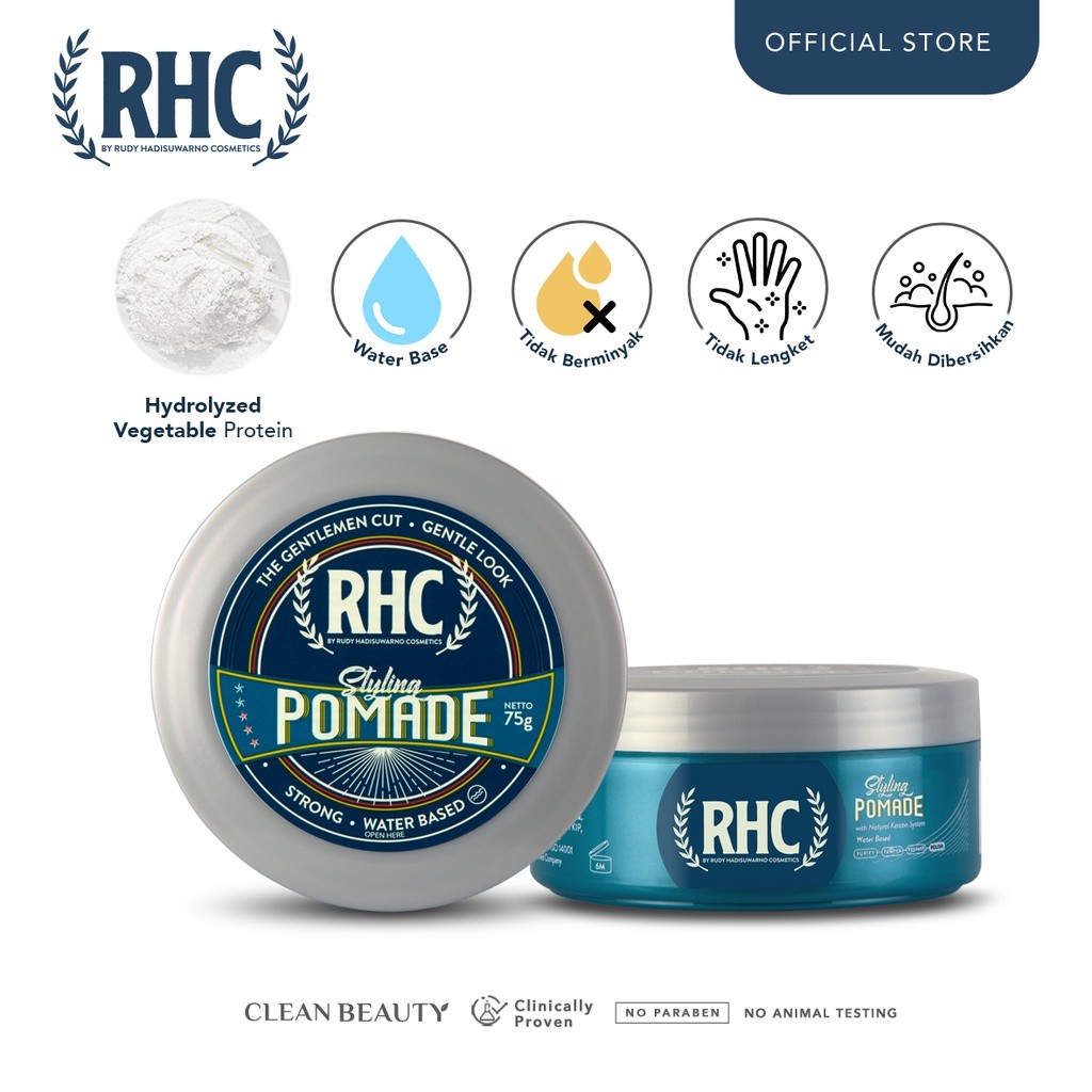 MINJIE x RHC Pomade Water Based Strong 75 gr Rudy Hadisuwarno Cosmetics