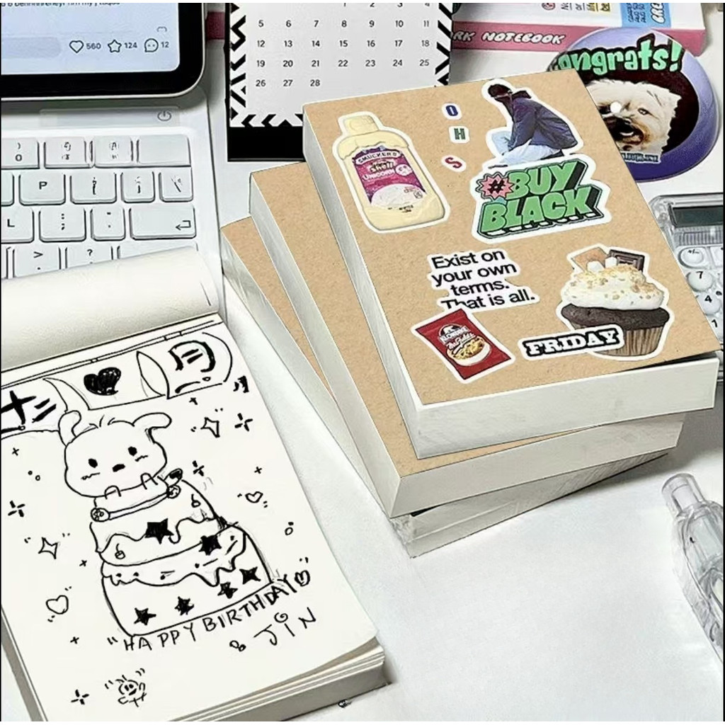 

Isi 250 Lbr Buku Tulis Catatan Draft Pad Notepad Aesthetic Kraft Style Buku Diary A6 Tearable Notepad School Stuff Aesthetic For Student Back To School Office Stationery