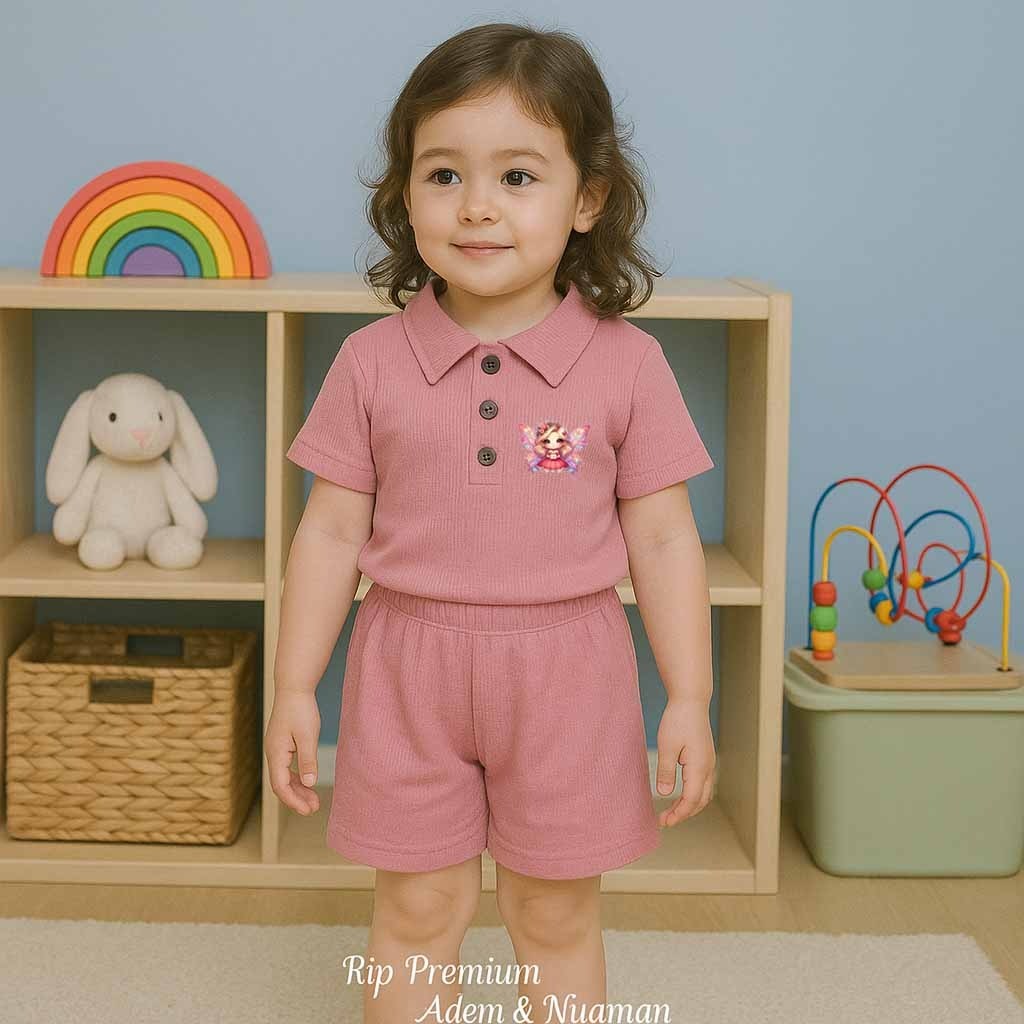 Hanna - Setelan Anak Unisex Motif Mariposa Knit DTF Terlaris / Fashion Oneset Clara Unisex Terbaru