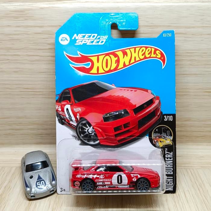 SLK99 hot wheels nissan skyline gtr r34 merah tampo 0