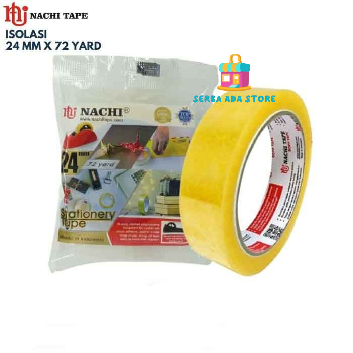 

Isolasi Nachi 1/2 Inch / 1 Inch Electrical Tape Solatip12mm x 72 Yard / 24mm x 72 Yard - SAS88