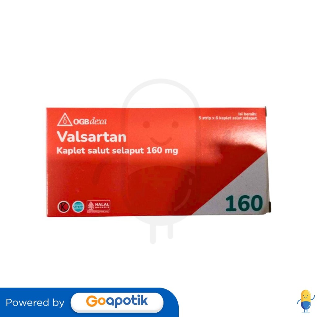 Valsartan Ogb Dexa Medica 160 Mg Box 30 Kaplet / Hipertensi