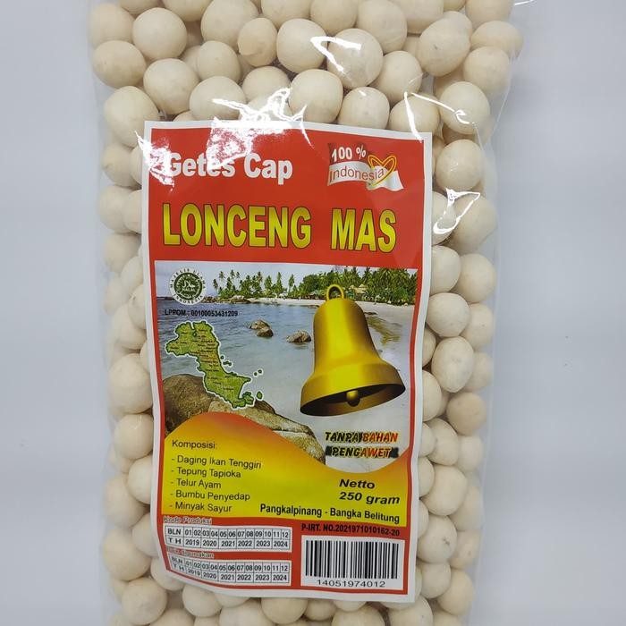 

Kerupuk Getas Ikan Tenggiri Cap Lonceng Mas Terlaris