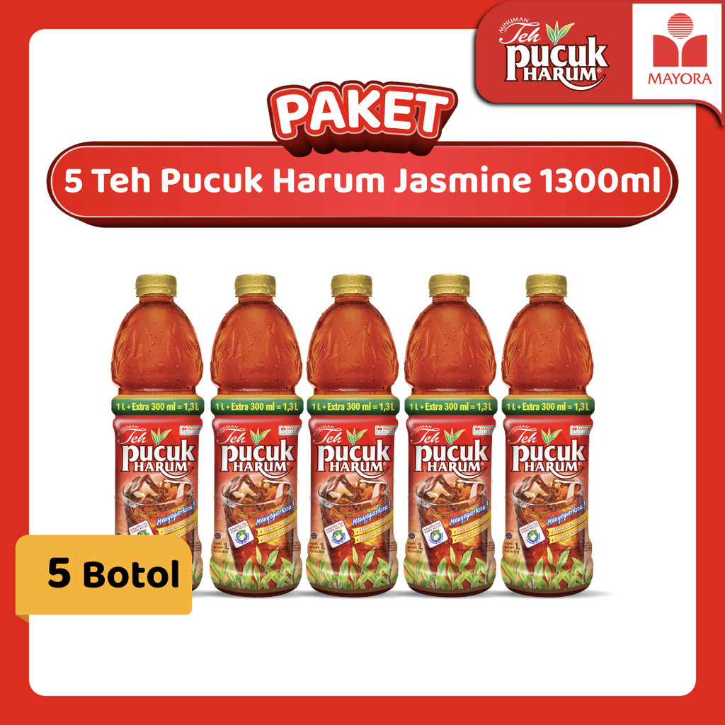 

Paket 5 Teh Pucuk Harum Jasmine 1300 ml