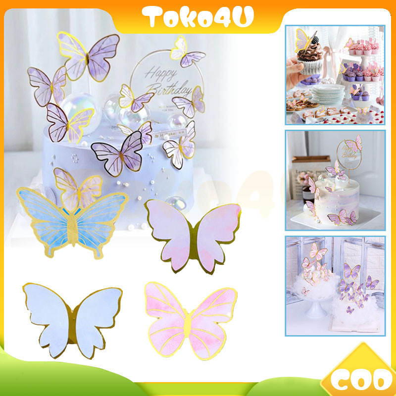 

dekorasi kue kupu-kupu yang cantik/kupu-kupu di angin dekorasi kue/butterfly buket dekorasi cake