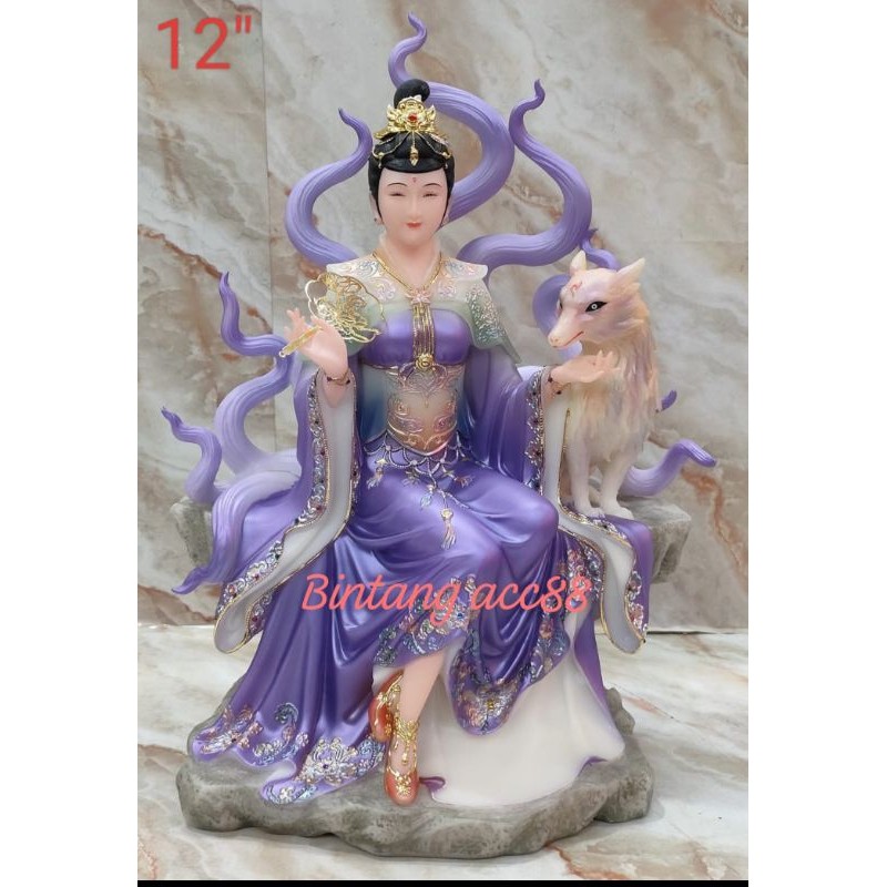 patung dewi rubah 9 ekor/ mamer - 12inch - l24