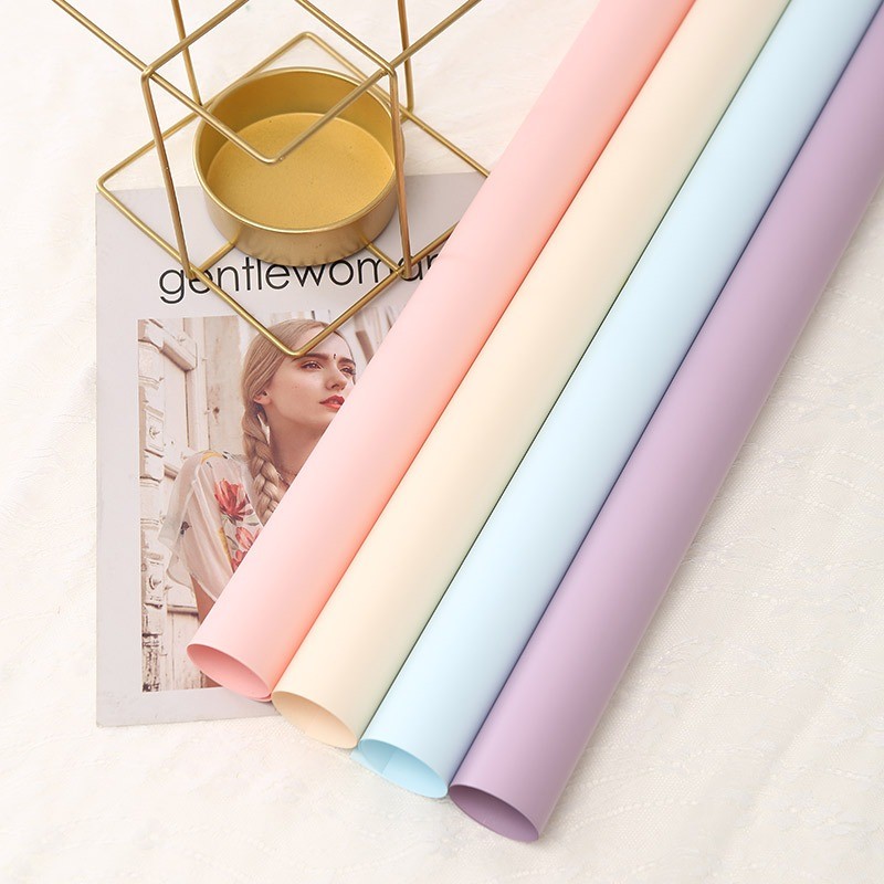 

[ 20 LEMBAR ] Kertas Buket Bunga Polos Solid Flower Wrapping Cellophane Full Color Opp KB6199