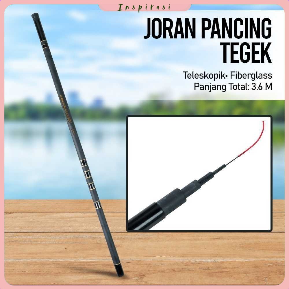 TaffSPORT Joran Pancing Tegek Fiberglass Fishing Rod - 360