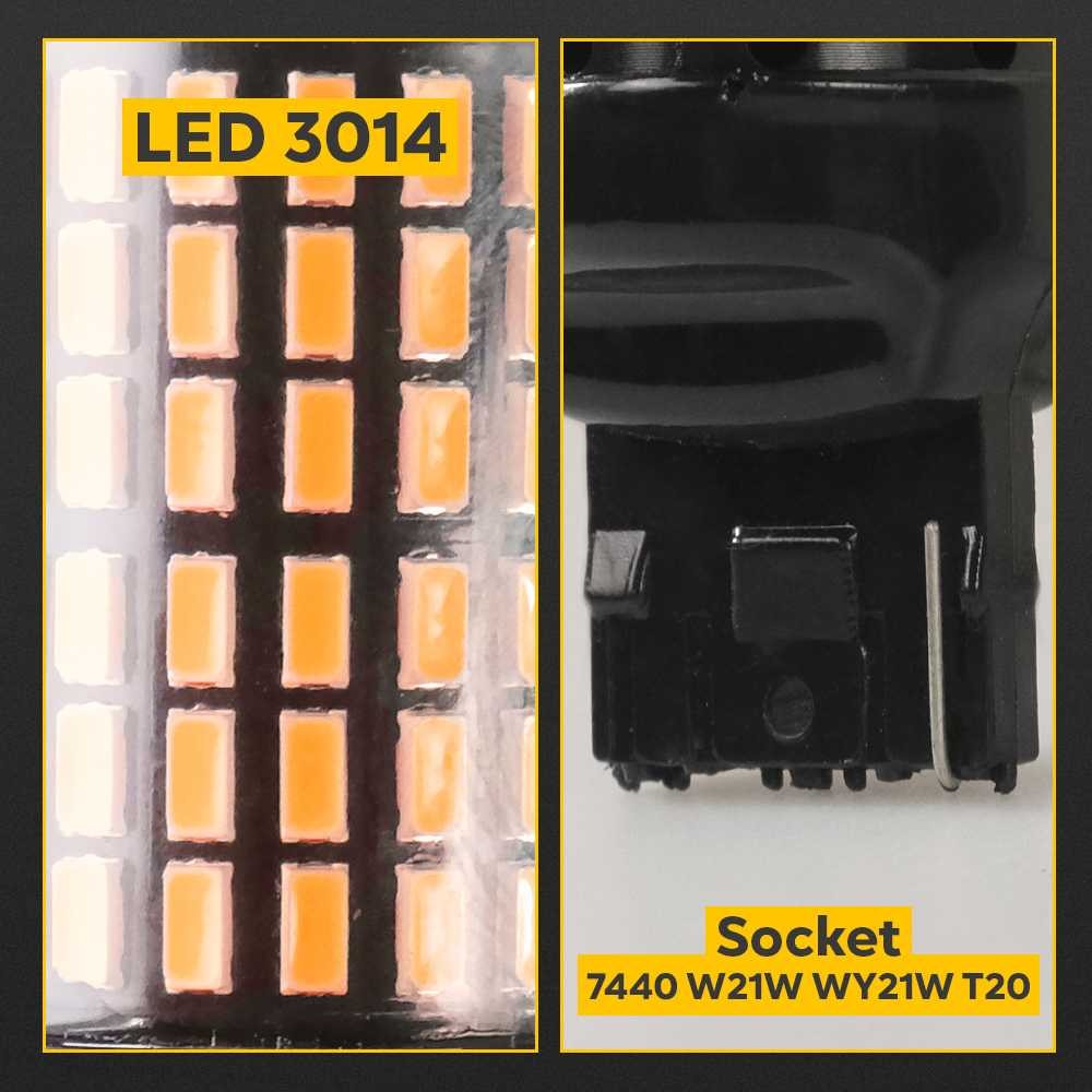 Lampu Sein Mobil LED Cross Flow 3014 SMD 7440 1 PCS - 3014