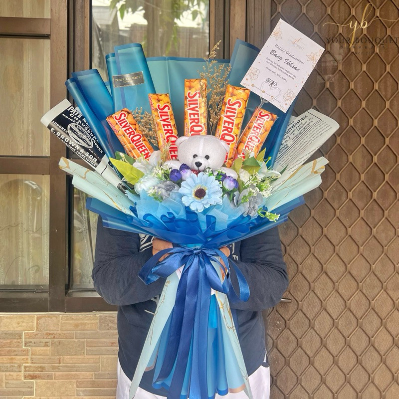 

PROMO [READY] PREMIUM BOUQUET SNACK COKLAT SILVERQUEEN BUKET WISUDA BUKET JAJAN