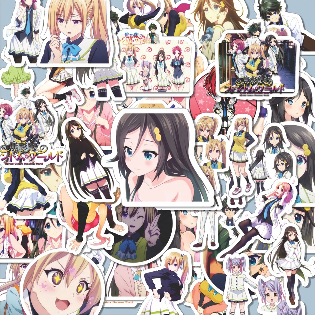 

100PCS Lucu Stiker Anime Series Myriad Colors Phantom World Stiker Aesthetic Stiker Anti Air Stikers Berperekat Waterproof sticker decal buat Motor Helm Buku Journal Koper Casing HP Laptop Botol Minum Hadiah anak