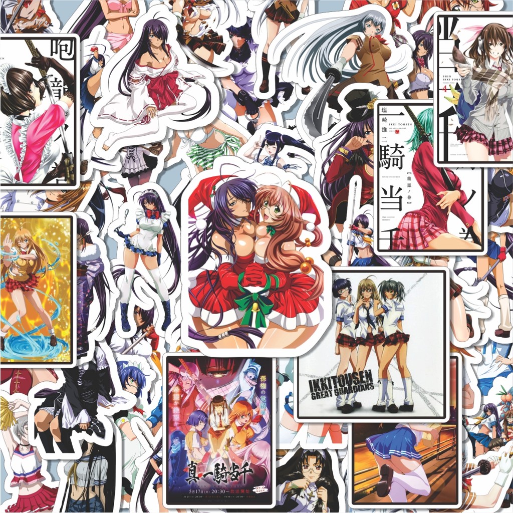 

100PCS Lucu Stiker Series Manga Ikki Tousen Karakter Mix Stiker Aesthetic Stiker Anti Air Stikers Berperekat Waterproof sticker decal buat Motor Helm Buku Journal Koper Casing HP Laptop Botol Minum Hadiah anak