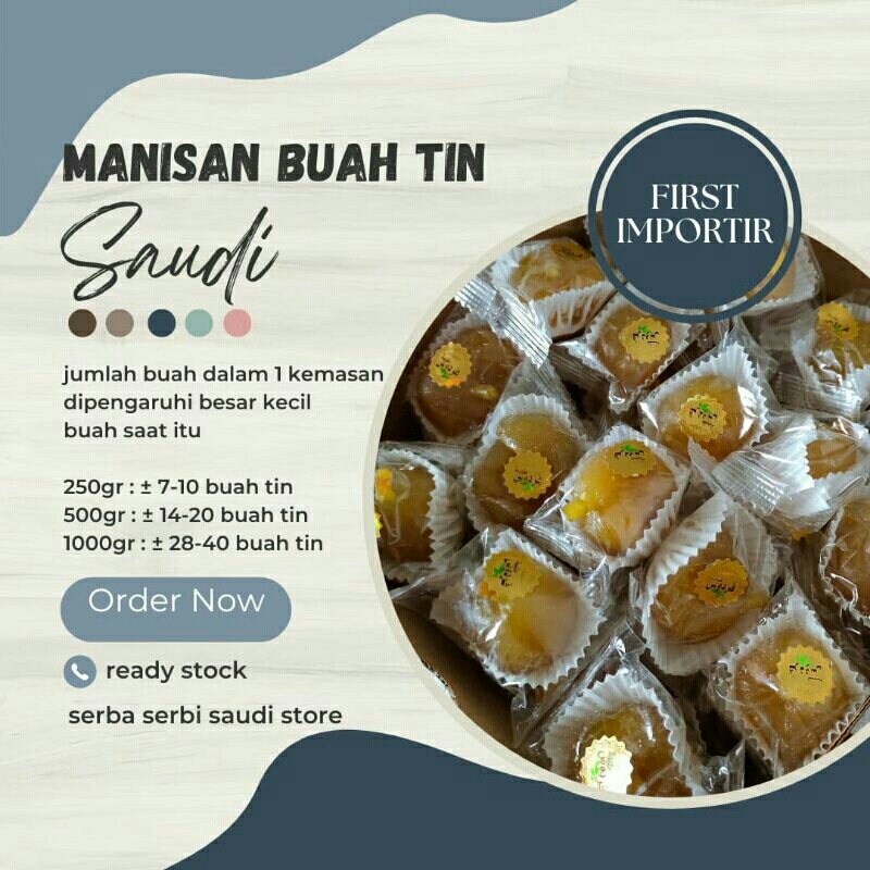 

READY Manisan Buah Tin Saudi / Buah Plum Saudi /Buah Aprikot Saudi
