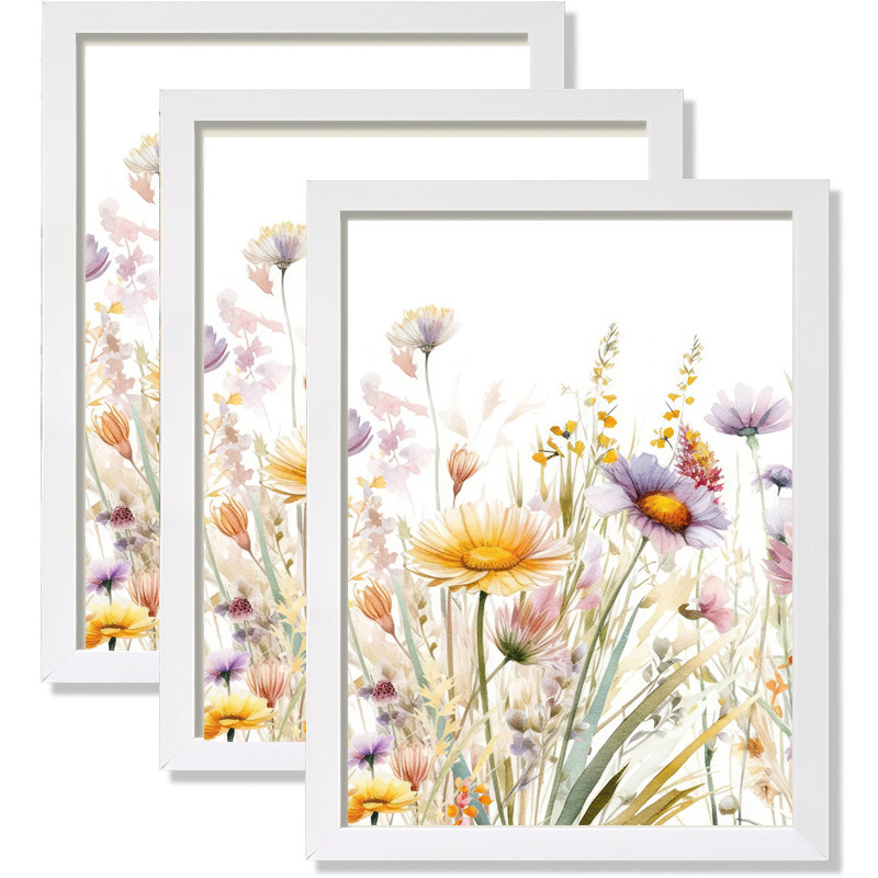 

Set of 3 Black White Wooden Photo Frame A3 A4 Poster Canvas Painting Display Stand Picture Wall Decor Frames Art Wall Hanger