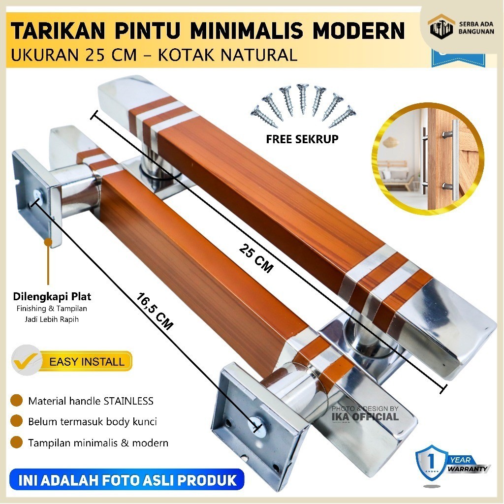 SAB handle pintu rumah 25cm gagang tarikan pintu lemari handle laci handle pintu kamar mandi murah /
