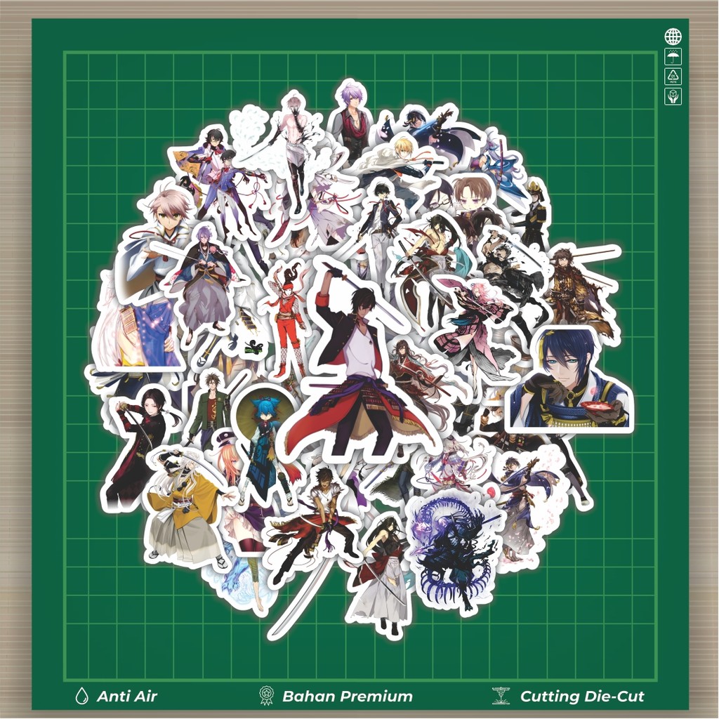 

HOT 50 PCS STIKER Stiker Game Series Touken Ranbu Karakter V4 Stiker Fashion Cars Decal Dingin Kartu Album Custom Vinyl Anti Air- Sticker Aesthetic Buku Journal Koper Casing HP Tablet Laptop Helm Motor Botol Minum