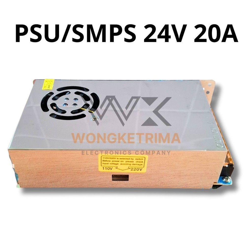 PSU 24V 20A – Power Supply SMPS 24 VOLT 20 AMPER