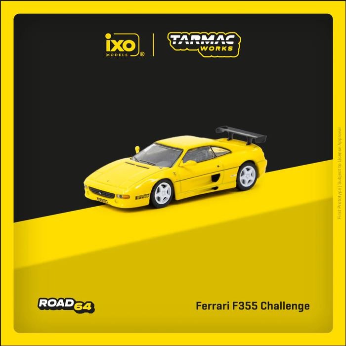 ATS... T64R-083-YL - TARMAC WORKS 1/64 Ferrari F355 Challenge Yellow BEST