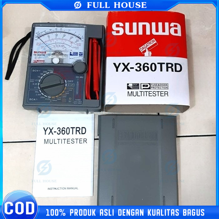 Full House Multi tester Multitester manual merek Sunwa type YX-360TRD