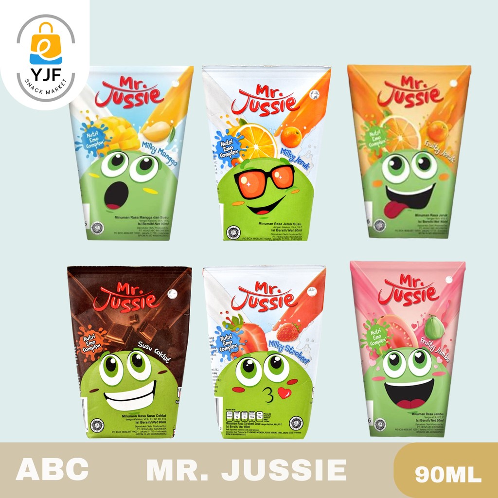 ABC Mr. Jussie Minuman Rasa Buah 90ML/1PCS / Minuman Rasa Buah / Fruity Jeruk / Milky jeruk / Milky 