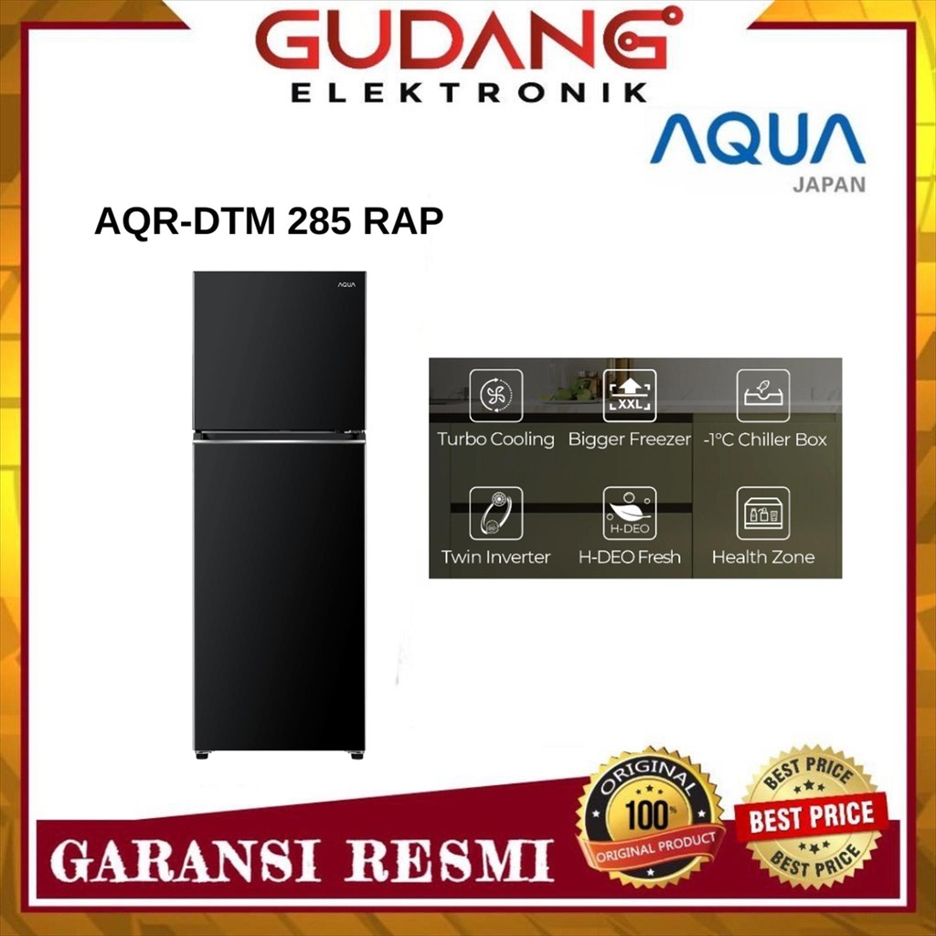 KULKAS AQUA AQR-DTM285RAP KULKAS 2 PINTU AQUA AQR DTM 285 RAP