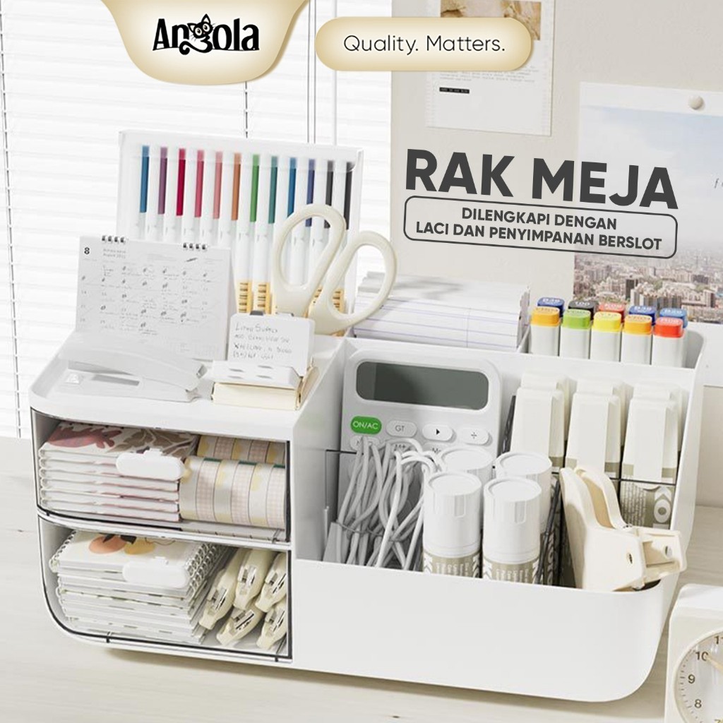 

New Angola Rak Alat Tulis / Skincare / Make Up C36 Stationery Organizer / Rak Penyimpanan MultifungsiPremium