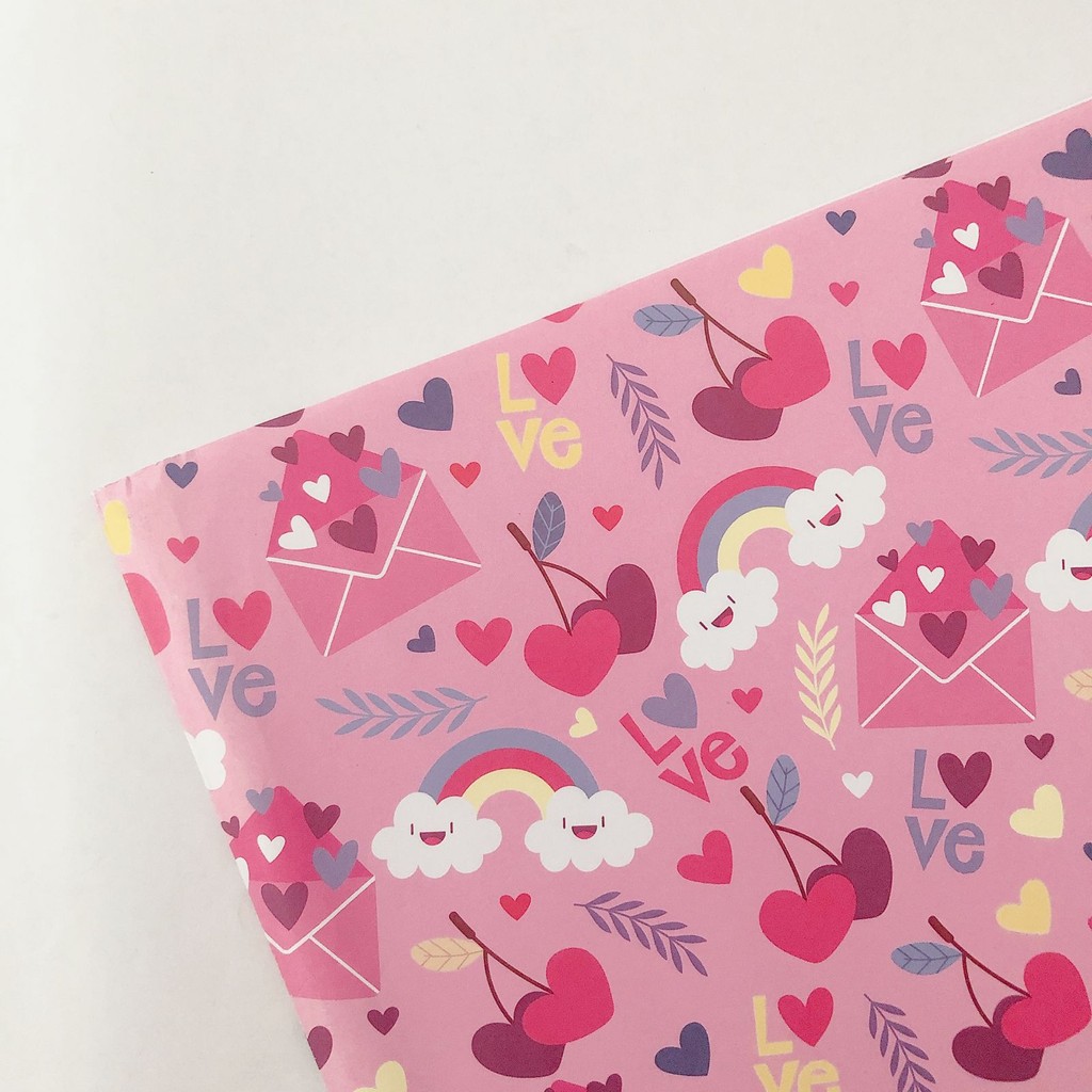 

Kertas Kado Love Surat Pink