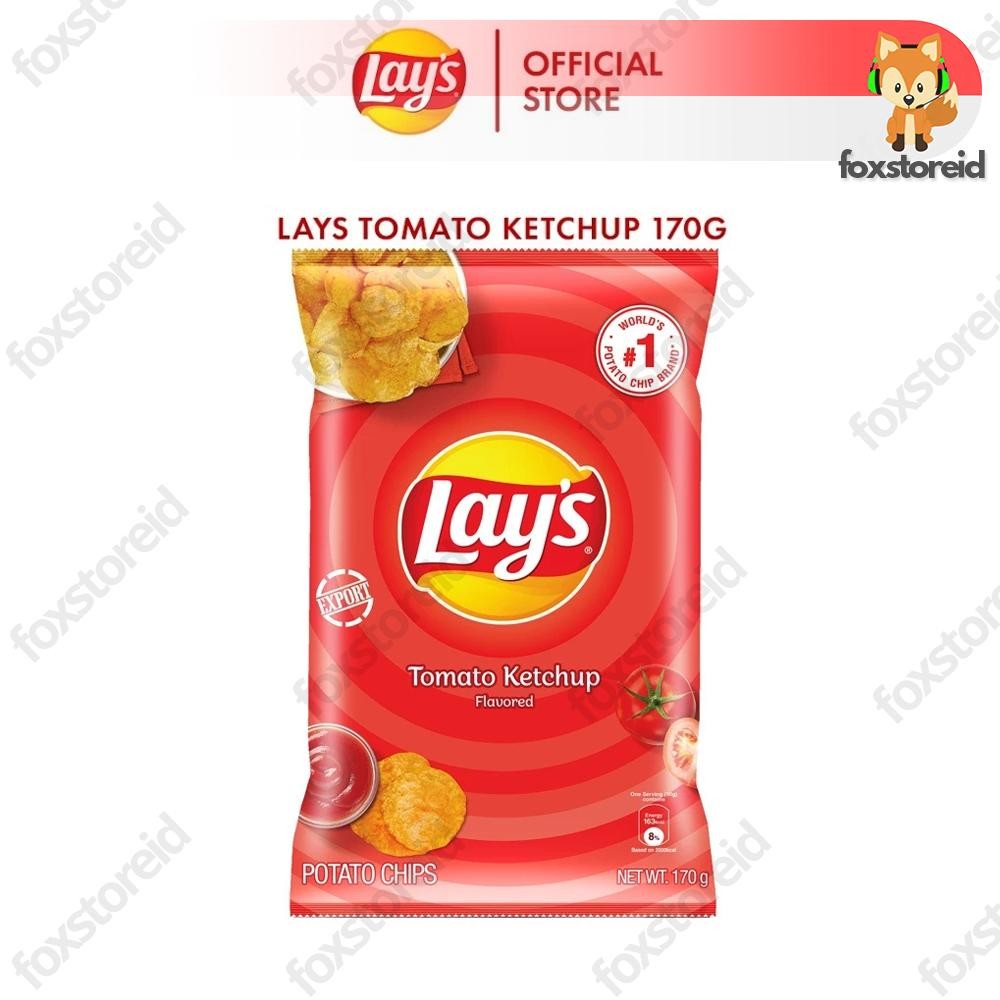 

LAYS Tomato Ketchup 170g Potato Chips Rasa Tomat