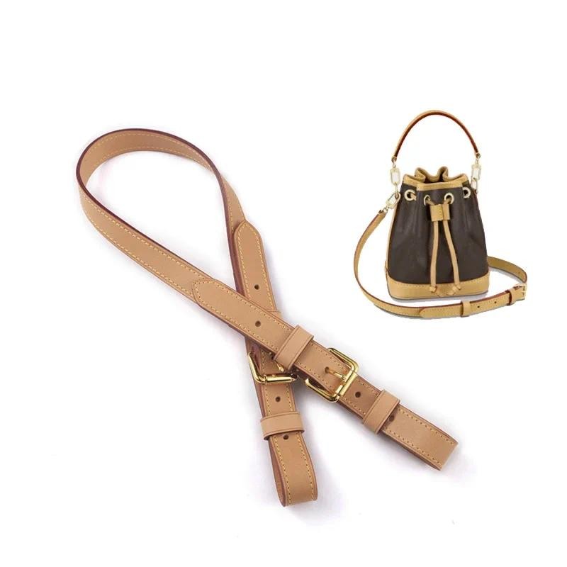 Adjustable Real Vachetta Leather Strap for LV Bucket Bag Noe BB Replacement Leather Straps Handbag A
