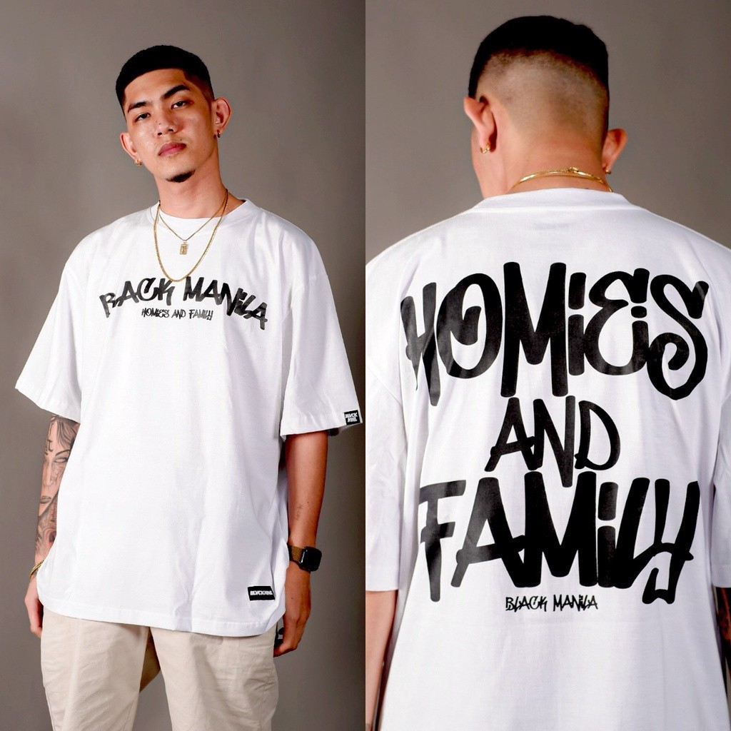 original design Vintage Tops Homies And Family "Black Manila" #4.4 casual Unisex