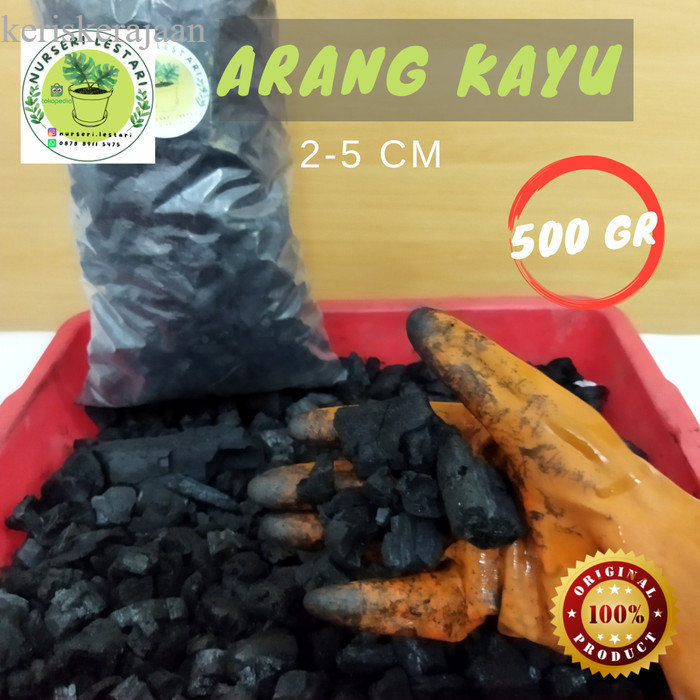 

Arang Kayu / Charcoal Media Tanam Anggrek 500 Gr murah
