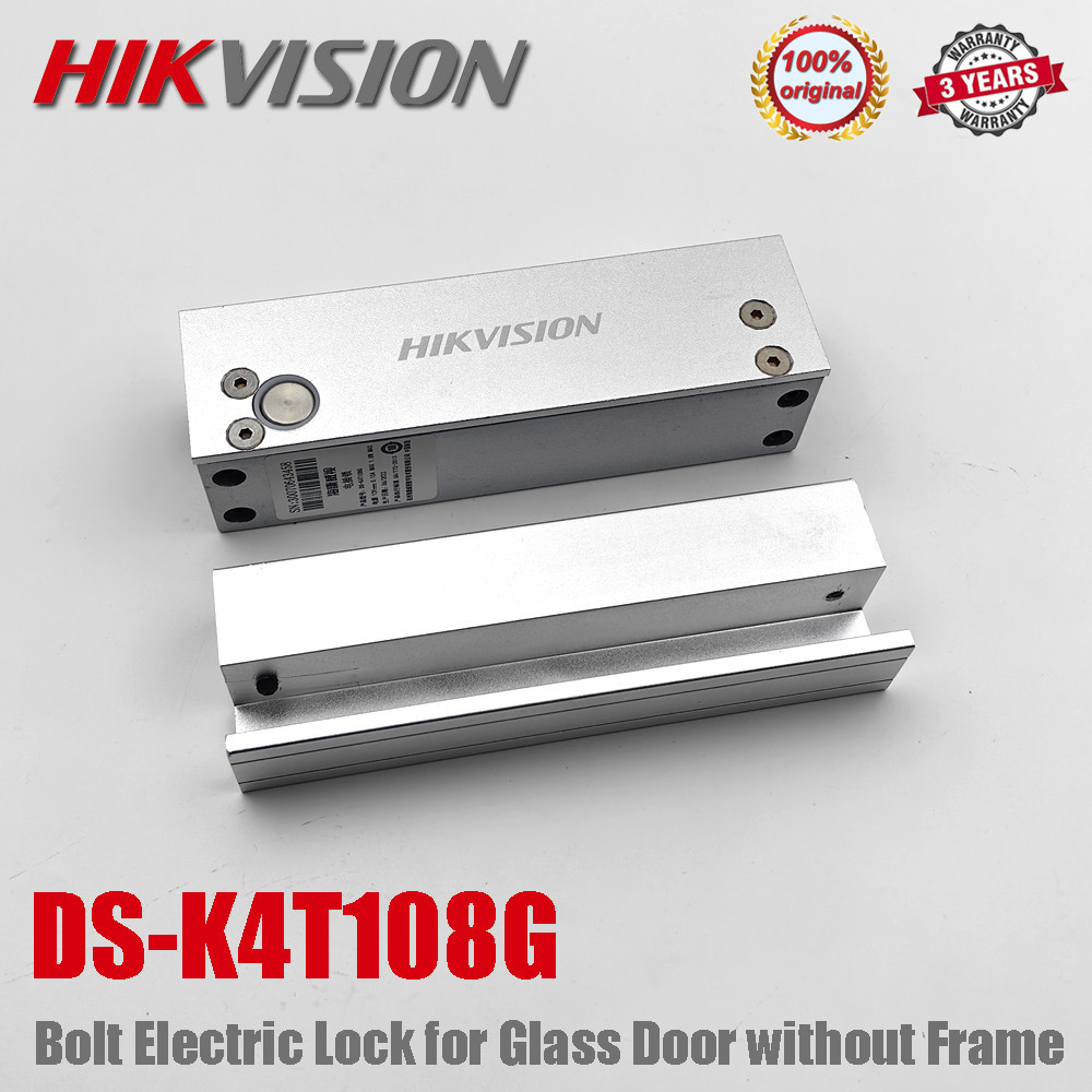 Original Hikvision DS-K4T108G Bolt Electric Lock for Glass Door without Frame