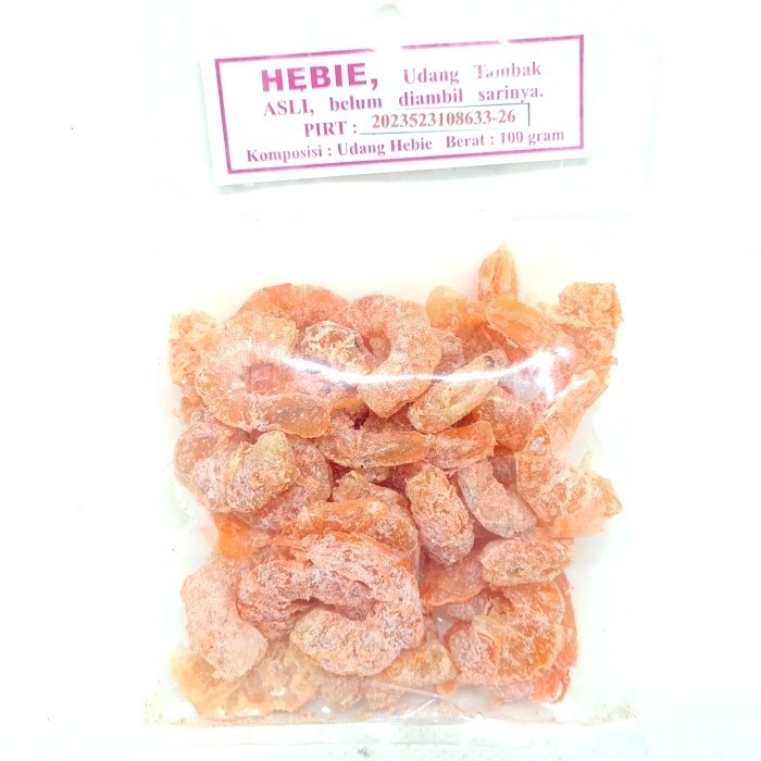 

ASIH HEBIE UDANG TAMBAK ASLI 100gr | KERING EBI HEBI IKAN ASIN MASAK