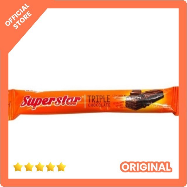 

Superstar Triple Wafer Chocolate wafer salut coklat cream 12.5gr