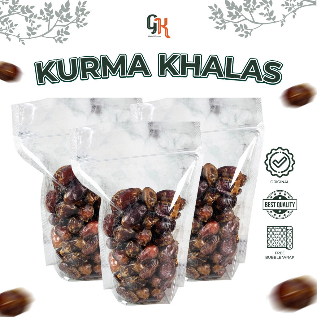 

Kurma Khalas 1kg / Kurma Khalas Saad Premium