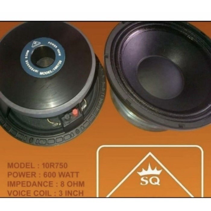 Speaker Komponen Soundqueen 10R750 Speaker 10 inch SQ R750